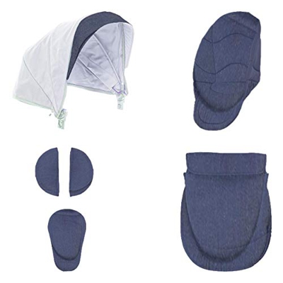 Chicco Colour Pack Urban Stroller Kit Passeggino, Grigio/Blu (Denim)