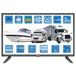Camper Caravan Barca 12 Volt 24 pollici 61 cm LED FHD Digitale TV DVB-T2/C/S2 Terrestre/Cavo/Satellite TV 12V 220V USB PVR & Lettore multimediale, VGA precio