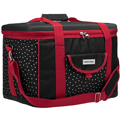 Anndora - Borsa termica XL, 40 litri, XL nero e bianco a pois. (Nero) - TW-1886-230