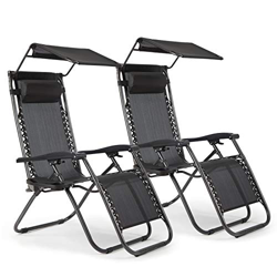 IntimaTe WM Heart Set di 2 Sedie Pieghevole a Sdraio, con Regolabile Ombrellone, Cuscino e Porta Bicchieri, Ergonomico Traspirante Gravità Zero Sedia  características