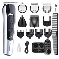 Hangsun Tagliacapelli Elettrcio Regolabarba Professionale Regolacapelli Ricaricabile per Uomo 10 in 1 Barba, Capelli, Corpo e Naso precio