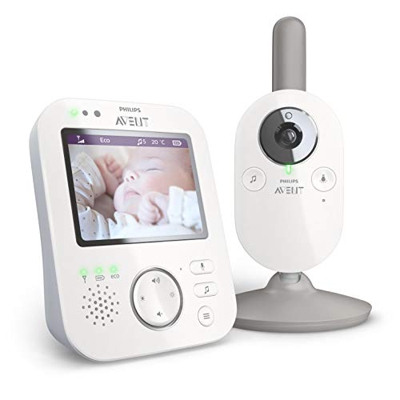 Philips Avent SCD843/01 Baby Monitor con Video Digitale, Schermo 3.5", Bianco/Grigio