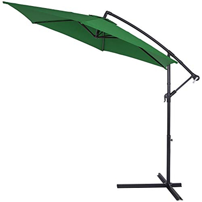 Deuba Ombrellone a Braccio Alluminio decentrato Ø330cm UV40+ manovella Idrorepellente ombrelloni da Giardino Parasole