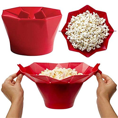 bingx Forno a microonde del Silicone Popcorn Ciotola Cucina Facile Strumenti Magica Domestica Popcorn Maker Container Healthy Cooking Tools - Colore C