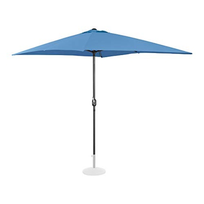 Uniprodo Ombrellone da Esterno Ombrello da Giardino Uni_Umbrella_SQ2030BL (Blu, Rettangolare, 200 x 300 cm, 180 g/m2)