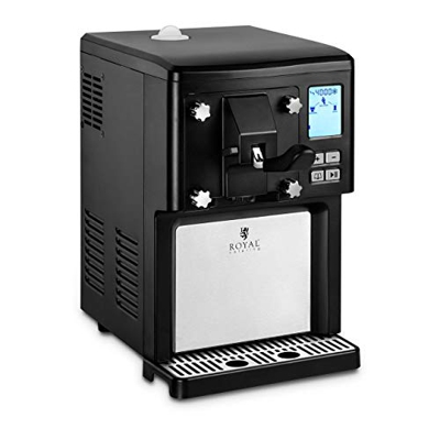 Royal Catering Macchina Gelato Soft Mantecatore Frozen Yogurt Gelatiera Sorbetto RC-ICMD15 (200 W, 1,5 L, Acciaio, Plastica)