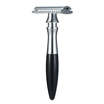 Festnight Rasoio di sicurezza a doppio bordo Farfalla aperta Rasoio da barba da uomo Rasoio manuale classico per uomo Pulizia del viso