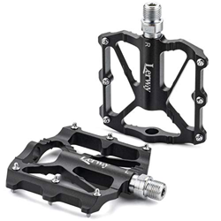 LERWAY Pedali per Bicicletta, MTB Pedali Flat Leggeri Pedali Bici Corsa Antiscivolo Ibridi per Mountain Bike,Bici da Strada per 9/16"con Strumento di  en oferta