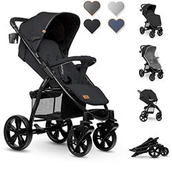 Lionelo Annet passeggino leggero pieghevole grigio regorabile con posizione sdraiata con ruote EVA cappottina XXL con zanzariera coprigambe portabibit precio