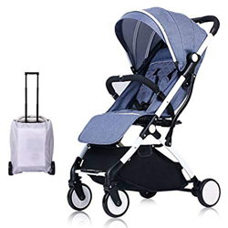 Passeggino leggero,Passeggino compatto,Pieghevole con una mano,imbragatura a cinque punti,ideale per aeroplano (blu) precio