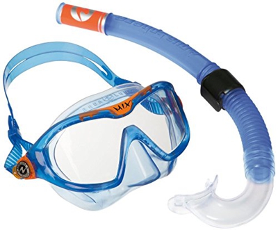 Aqua Lung Set composto da maschera e boccaglio per bambini, rosa, Bambino, Mix, Blu, Taglia unica