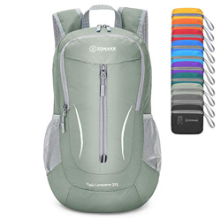 ZOMAKE Zaino Ripiegabile 25L, Piccolo Zaino Leggero Pieghevole, Zainetto Impermeabile per Uomo Donna Hiking Viaggio Trekking Città Sportivo (Grigio) precio