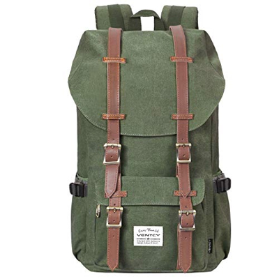 VENTCY Vintage Zaino Tela Uomo Donna Zaino Porta PC 15.6 Pollici Zainetto Viaggio Portatile Zaino Casual Uomo Zainetto Lavoro Zaino Universita Semplic