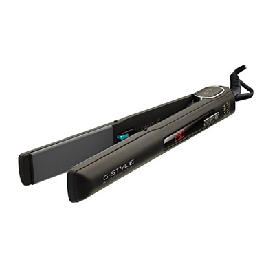 Gama Italy Professional G-Style Ion Plus, Piastra per Capelli Professionale Trafile in Titanio, Nero