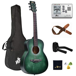 Winzz 3/4 Chitarra Acustica Kit per Principianti e Studenti 36 Pollici con Borsa, Accordatore Metronomo, Gancio a Parete, Tracolla, Plettri e Panno pe características