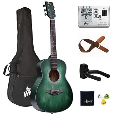 Winzz 3/4 Chitarra Acustica Kit per Principianti e Studenti 36 Pollici con Borsa, Accordatore Metronomo, Gancio a Parete, Tracolla, Plettri e Panno pe