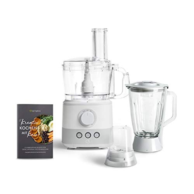Robot da Cucina Multifunzione Kaia 1000W, 1.5L, 18.000 giri/min, Tritatutto elettrico, Food Processor - Bianco