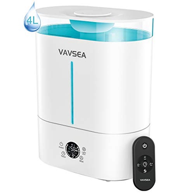 VAVSEA Umidificatore Ambiente Casa Ultrasuoni 4L, Umidificatore Bambini a Riempimento Superiore con elevata capacità del serbatoio dell'acqua, Diffuso
