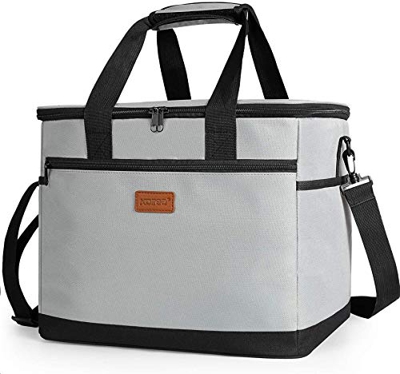 Kollea Borsa Termica, 30L Borsa Frigo Impermeabile con Rivestimento Rigido in PVC, Borsa Frigo Termica Grande per Campeggio, Barbecue, Famiglia, Auto 