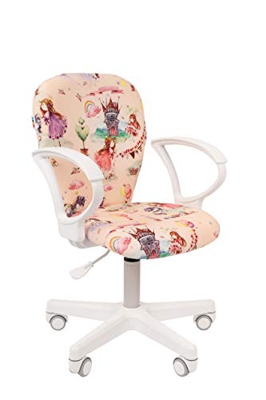 CHAIRJET - Sedia da scrivania per bambini con ruote, altezza regolabile, 80 kg, con braccioli, girevole, per ragazzi, 105 (principessa, con braccioli)