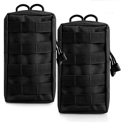 Yinuoday - 2 sacchetti tattici Molle militari compatti Utility Gadget Gear EDC Pouch Pocket Organizer per gilet tattico Gear Marsupio Zaino per Campeg