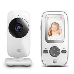 Motorola Baby MBP 481 - Baby monitor video digitale con schermo LCD a colori da 2.0”, modo eco e visione notturna, bianco en oferta