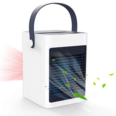 TedGem Climatizzatore Portatile, Mini Condizionatore Portatile, Mini Raffreddatore d'Aria USB, 3 in 1 Aria Condizionata, Umidificatore, Ventilatore da