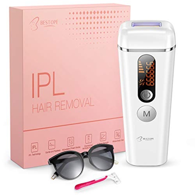 BESTOPE IPL - Epilatore permanente 990.000 impulsi di luce professionale per corpo, viso, zona bikini e ascelle