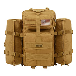 Seibertron Falcon Zaino Molle Idrorepellente tattico d'assalto,Escursionismo e Campeggio.(37L+2) Khaki en oferta