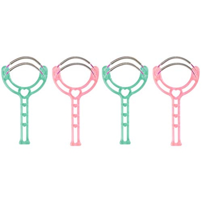 SOLUSTRE 4Pcs Depilatore Viso Epilatore Palmare Primavera Depilatore Viso Molle Molle Sopracciglia Rasoi Epilatore Peli Viso per Donna