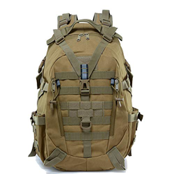 LHI Zaino Tattico Militare Uomo 35L Molle Zaino Moto con Riflettente, Zaino Scuola per Trekking all'aperto Escursionismo Sportivo, Cachi en oferta