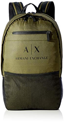 ARMANI EXCHANGE Urban Tech Backpack, Zaino Uomo, Verde Militare, Taglia unica