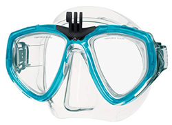 SEAC One PRO, Maschera da Sub con Supporto per Videocamera Gopro per Immersioni Subacquee e Snorkeling Unisex Adulto, Trasparente/Azzurro, Taglia Unic precio