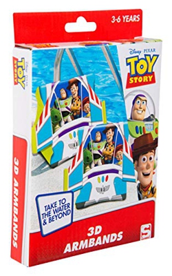 Sambro DTS-3394 - Braccioli con effetto 3D, motivo Woody e Buzz Lightyear, per bambini da 3 a 6 anni, con valvola di sicurezza, ideale per piscina, sp