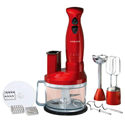 Plasaig Frullatore a immersione 600 W, 7 in 1, frullatore a mano, multifunzione, con velocità regolabile in acciaio inox, con frusta, 7 accessori características