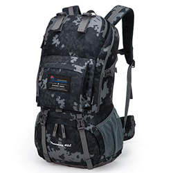 MOUNTAINTOP 40L Zaino Trekking per Donna e Uomo da Viaggio, Zaino Montagna con Copertura della Pioggia per Campeggio Escursione, Verde Mimetico precio