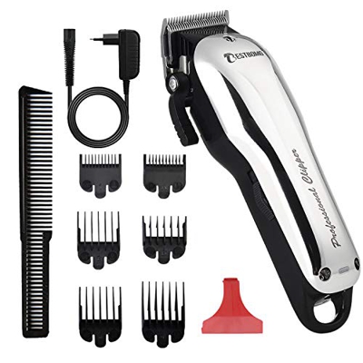 BESTBOMG Y5 Tagliacapelli Professionale con 6 Pettini Guida, Lama Regolabile, 2000mAh Batteria Li-ion Ricaricabile Kit Taglio Capelli