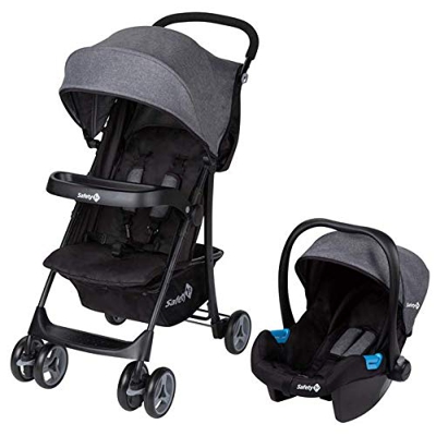 Safety 1st 1923666000 Safety 1st Buggy Nice Ride Passeggino pieghevole 2 in 1 con ovetto e adattatore, adatto dalla nascita fino a circa 3 anni, Black