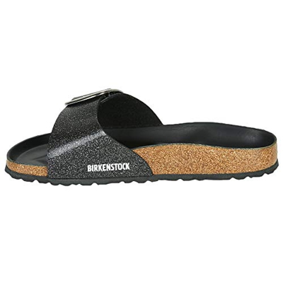 Birkenstock Mules Madrid Big Buckle Birko-Flor Glitter Hex Black, Sandali Donna, 38 EU