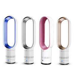 HLILY Ventilatore Senza Pale,Silenzioso Ventilatore A Torre con Telecomando,Ventilatore da Tavolo per Uso Domestico Ventilatore,Negativo di Ioni,Porta en oferta