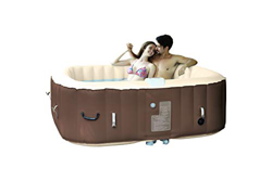 Freebie Spa idromassaggio Gonfiabile Riscaldata 4-6 Persone 185x65cm Pompa Super Silenziosa Integrata, Brown precio