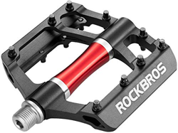 ROCKBROS Pedali Bici MTB Pedali per Bicicletta in Alluminio 9/16 Pollici con Cuscinetto Sigillato Superficie Larghe Antiscivolo características