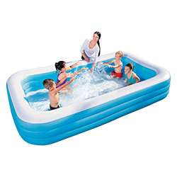 Piscina Easy Set, Piscina per Bambini Gonfiabile Blu, Piscina per Famiglie di Grandi Dimensioni, Piscina da Giardino All'aperto Rettangolare per Bambi en oferta