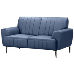 Sofà Regolano La Destra In Pelle Composizione ''''bosley'''' - 162 X 89 X 85 Cm - 2 Posti - Blu en oferta
