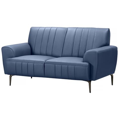 Sofà Regolano La Destra In Pelle Composizione ''''bosley'''' - 162 X 89 X 85 Cm - 2 Posti - Blu