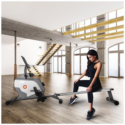 Vogatori Per Casa Pieghevole, Sistema Magnetico, 8 Livelli Di Resistenza, Guida Di Scorrimento In Alluminio, Salvaspazio, Per Fitness Allenamento