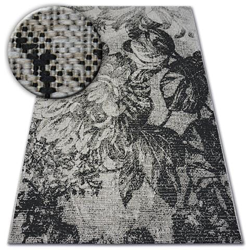 Tappeto Di Spago Sizal Floorlux 20491 Fiori Argento / Nero Toni Beige 240x330 Cm características