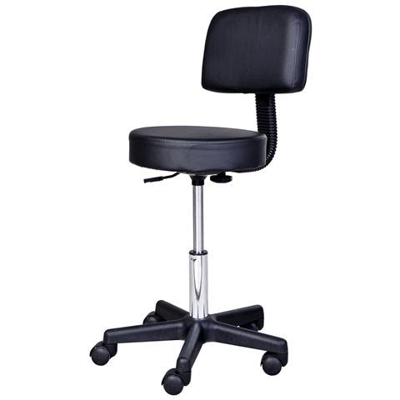 Sedia girevole in ecopelle altezza regolabile nero