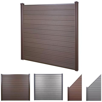 Frangivento Pannello Privacy Sarthe Wpc 195cm Marrone