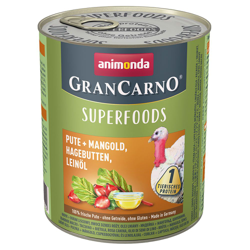 Animonda GranCarno Adult Superfoods 6 x 800 g - Pollo + Spinaci, Lamponi, Semi di zucca características